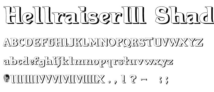 Hellraiser3-Shadow font